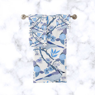 Conjunto De Toalhas Bluejay Botanical Peri Color 2022