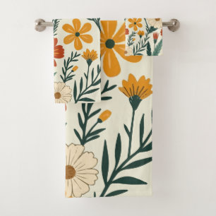 Conjunto De Toalhas Boho Blooming