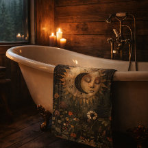 Boho Celestial Sun Moon Wildflower Garden