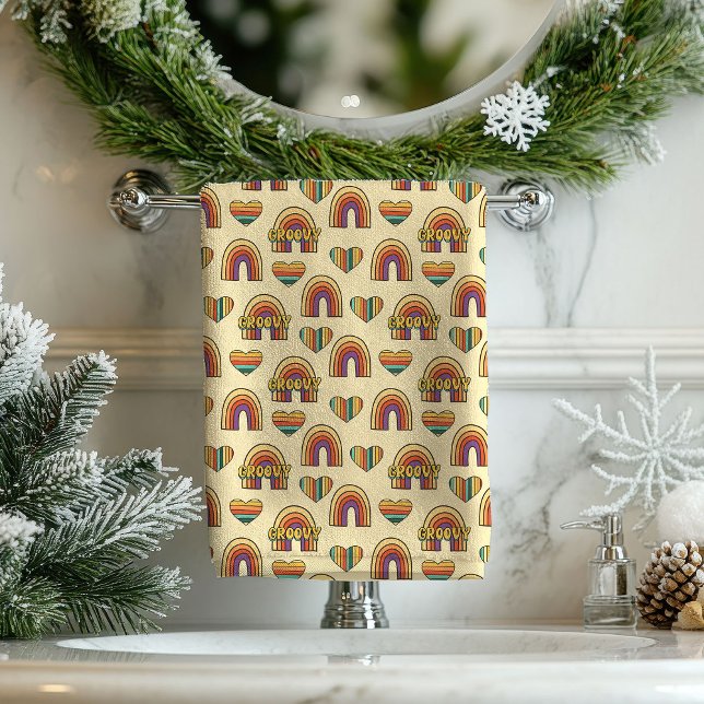 Conjunto De Toalhas Boho Eclectic Towel 70s Retro Vibes for Bath (Boho Eclectic Towel 70s Retro Vibes for Bath)