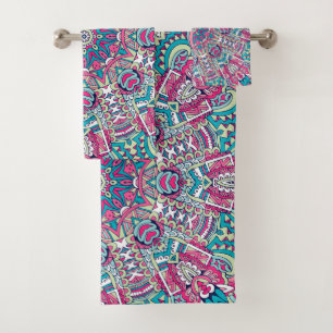 Conjunto De Toalhas Boho Mandala Festivo