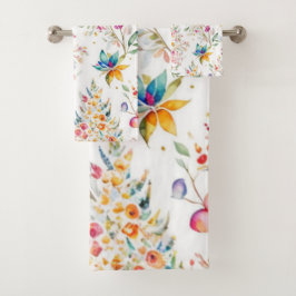 Conjunto De Toalhas Boho, Moderno, Aquarela, Chic, Moderno, Pastel 