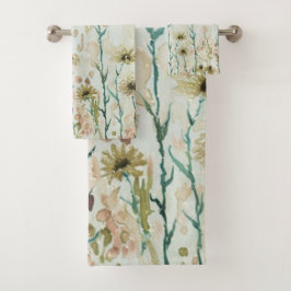 Conjunto De Toalhas Boho Vintage Beige Wildflower