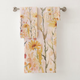 Conjunto De Toalhas Boho Vintage Wildflower