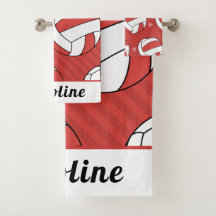 Bolas de Voleibol Vermelho e Flocos de neve Nome d