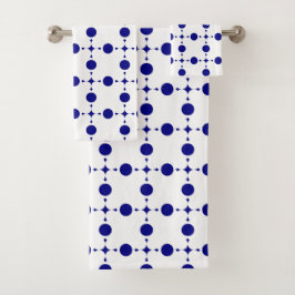 Conjunto De Toalhas Bolinhas Azuis marinho, Padrão de Bolinhas, Pontos