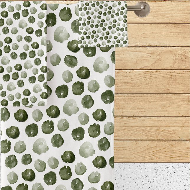 Conjunto De Toalhas Bolinhas de Aquarela Modernas (Criador carregado)
