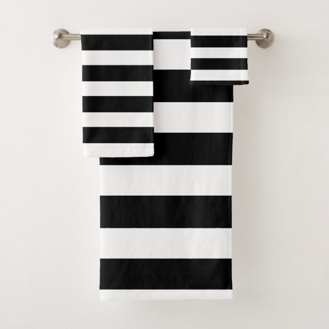 Conjunto De Toalhas Bolinhas negras e brancas modernas (Insitu)