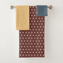 CONJUNTO DE TOALHAS BOLINHAS PEQUENAS DE TONELADA DA TERRA