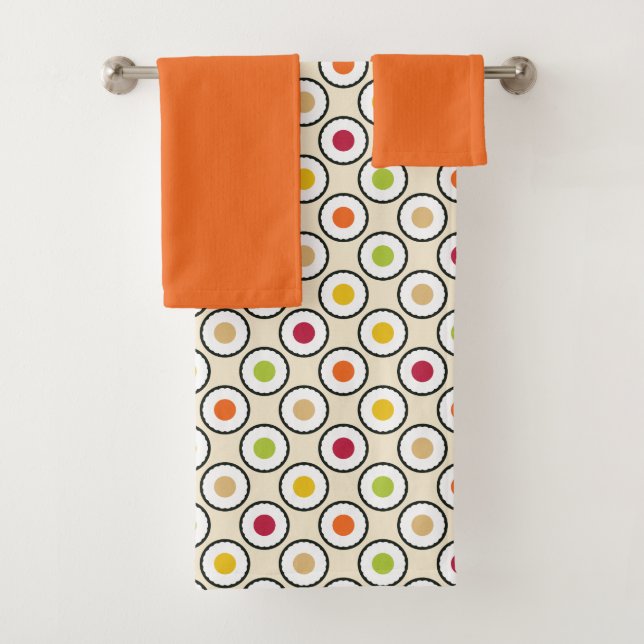 Conjunto De Toalhas Bolinhas Sushi Maki (Insitu)