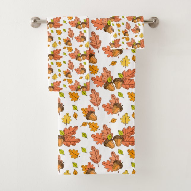 Conjunto De Toalhas Bolotas e Folhas de outono (Insitu)