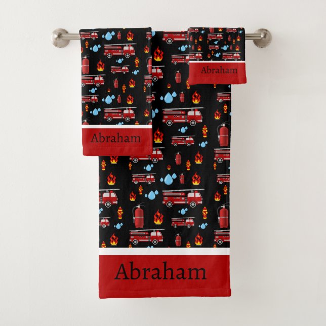 Conjunto De Toalhas Bombeiros vermelhos e negros (Insitu)