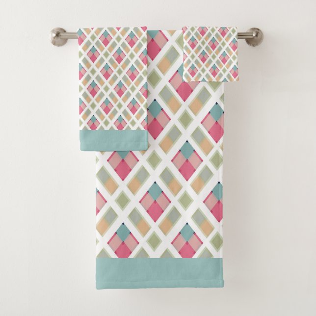 Conjunto De Toalhas Bonita, xadrez (Insitu)