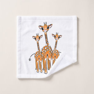 Conjunto De Toalhas Bonitinha girafa, safari animais Bath Towel Set
