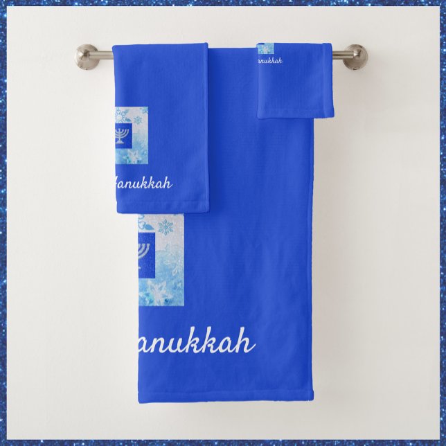 Conjunto De Toalhas Bonito Blue Menorah Hanukkah (Criador carregado)