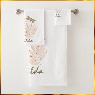 Conjunto De Toalhas Bonito Dragonfly e deixa feminina