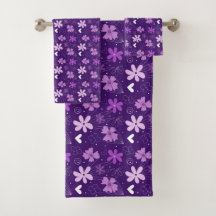Bonito Padrão De Flor De Margarida Púrpura