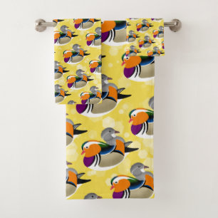 Conjunto De Toalhas Bonitos Patos Mandarinos
