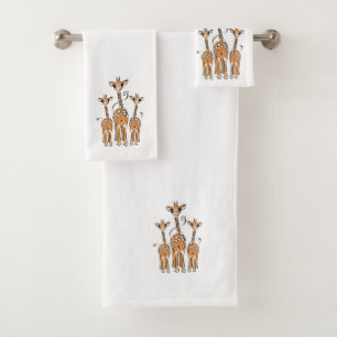 Conjunto De Toalhas Bons Bebês Girafa, animais safari