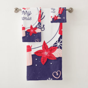 Conjunto De Toalhas Bons Flocos de Neve de Natal