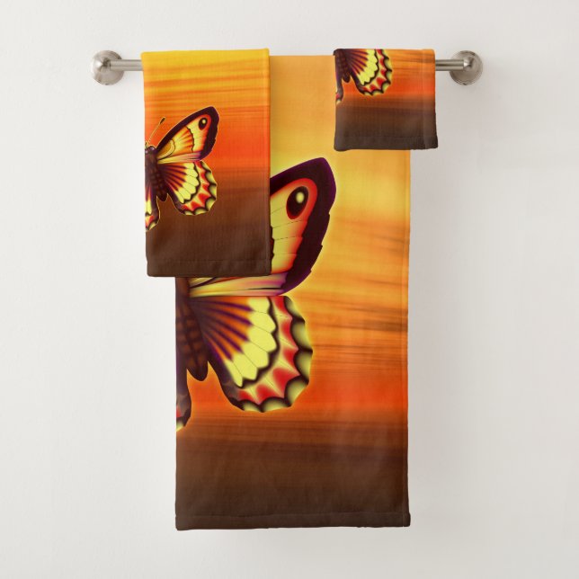 Conjunto De Toalhas Borboleta (Insitu)