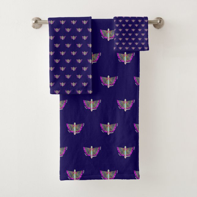 Conjunto De Toalhas Borboleta Alada Arco-Íris Marinho  (Insitu)