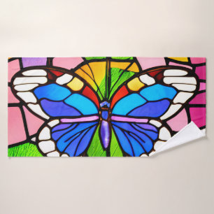 Conjunto De Toalhas Borboleta de vidro colorido e colorido