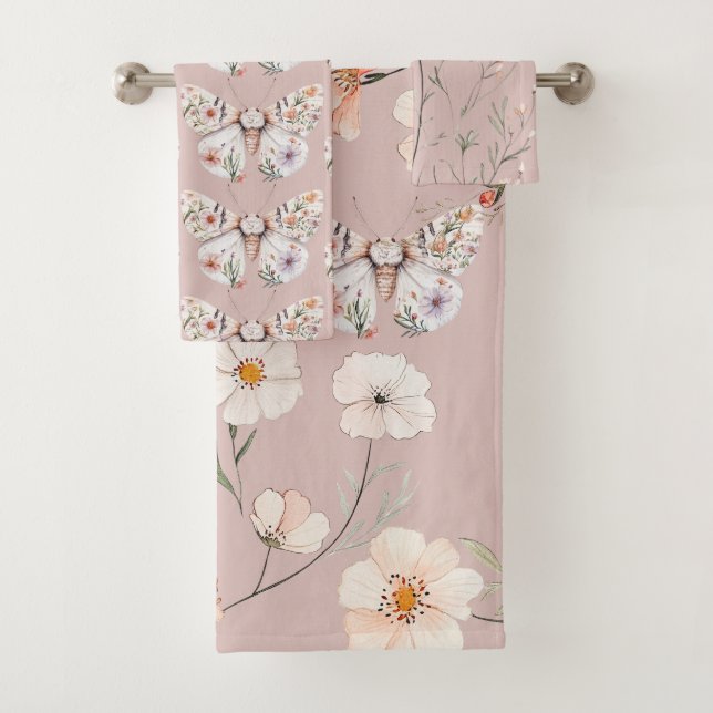 Conjunto De Toalhas Borboleta Floral Boho Wildflower (Insitu)