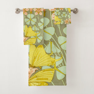 Conjunto De Toalhas Borboleta Floral Botânico Colorido