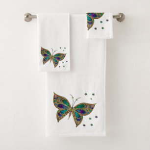Conjunto De Toalhas Borboleta Mosaica