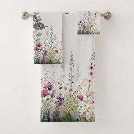 Conjunto De Toalhas Borboleta-Rosa de-Ceilão pintada à mão