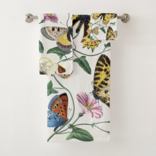 Conjunto De Toalhas Borboleta Vintage e pintura de Mata