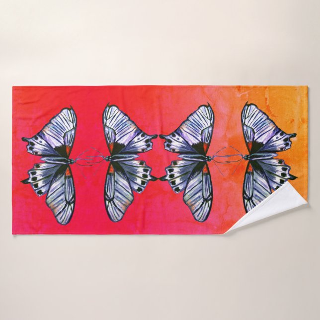 Conjunto De Toalhas Borboletas (Toalha de Banho)