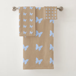 Conjunto De Toalhas Borboletas Azul