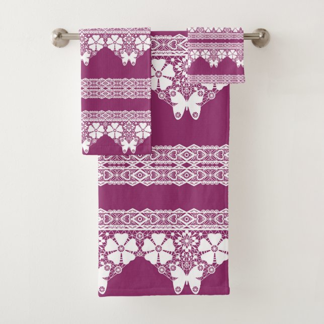 Conjunto De Toalhas Borboletas brancas retrorreflectoras Borboletas Bo (Insitu)