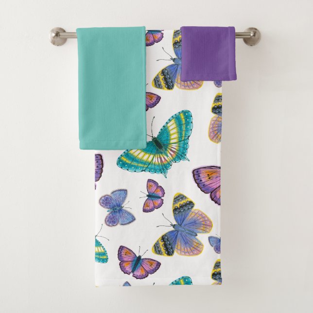 Conjunto De Toalhas Borboletas de Verão (Insitu)