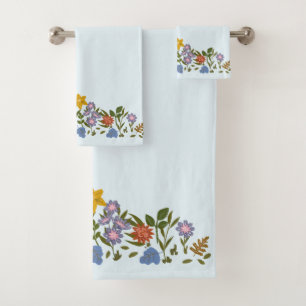 Conjunto De Toalhas Borda bonito das Flores do Jardim