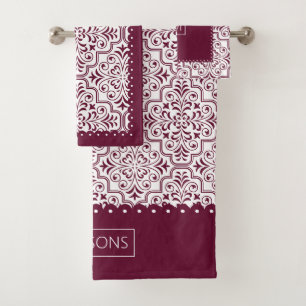 Conjunto De Toalhas Borda borboleta, cor damasco branca, bordas redime