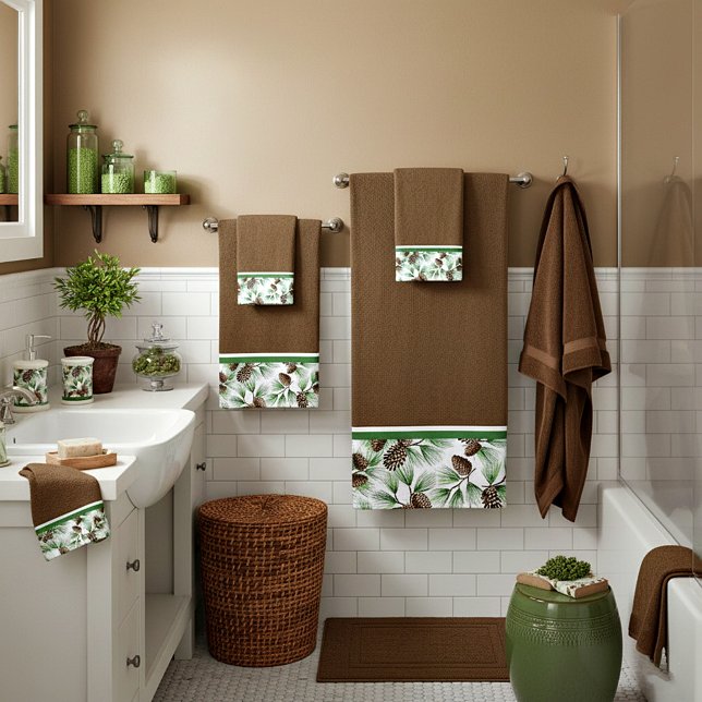 Conjunto De Toalhas Borda do cone do pino (Criador carregado)