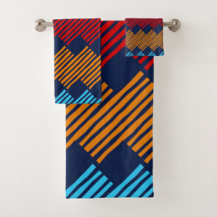 Conjunto De Toalhas Bordado do padrão étnico Boho no Tecido