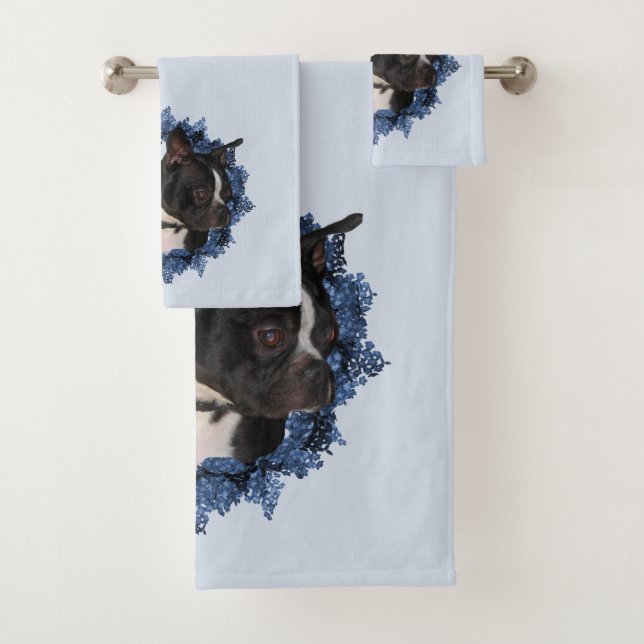 Conjunto De Toalhas Boston Terrier Dog  (Insitu)