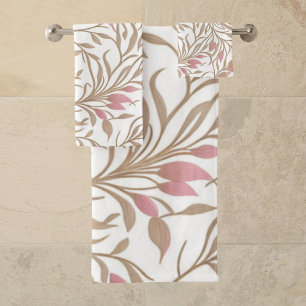 Conjunto De Toalhas Botânica oral Neutral Elegante