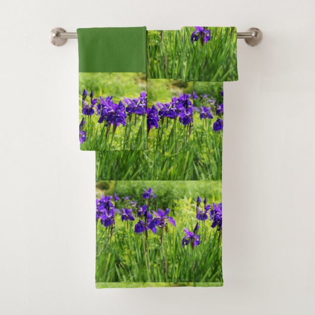 Conjunto de Toalhas Botânicas Íris Roxo (Insitu)