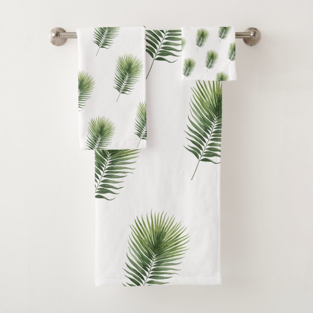 Conjunto De Toalhas Botânico Artístico em Aquarela (Insitu)