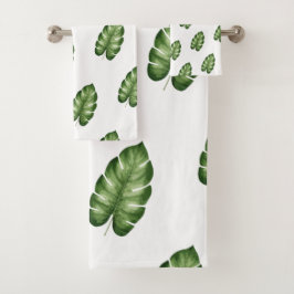Conjunto De Toalhas Botânico Artístico em Aquarela