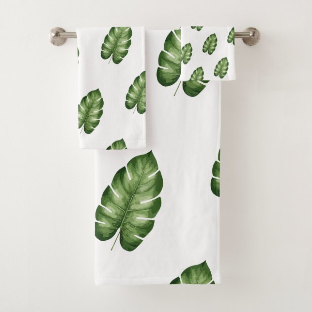 Conjunto De Toalhas Botânico Artístico em Aquarela (Insitu)