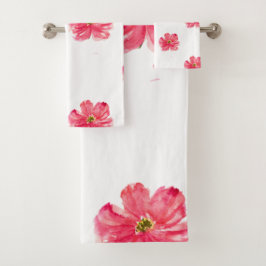 Conjunto De Toalhas Botânico Artístico em Aquarela