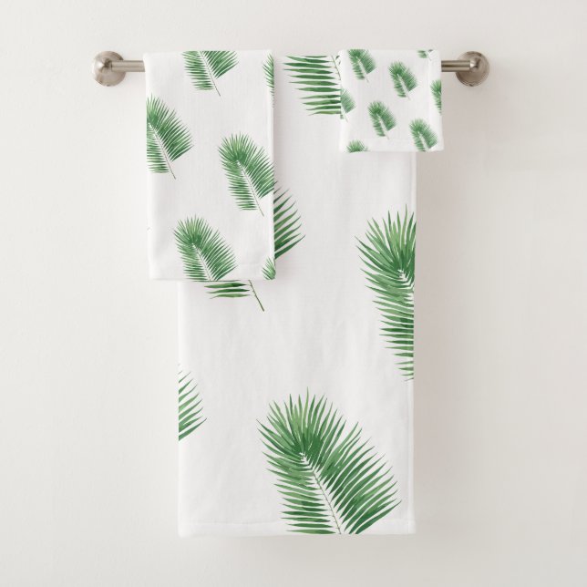 Conjunto De Toalhas Botânico Artístico em Aquarela (Insitu)