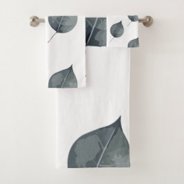 Conjunto De Toalhas Botânico Artístico em Aquarela