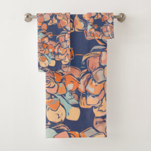 Conjunto De Toalhas Botânicos do outono em Neutros Terrestres e Marinh